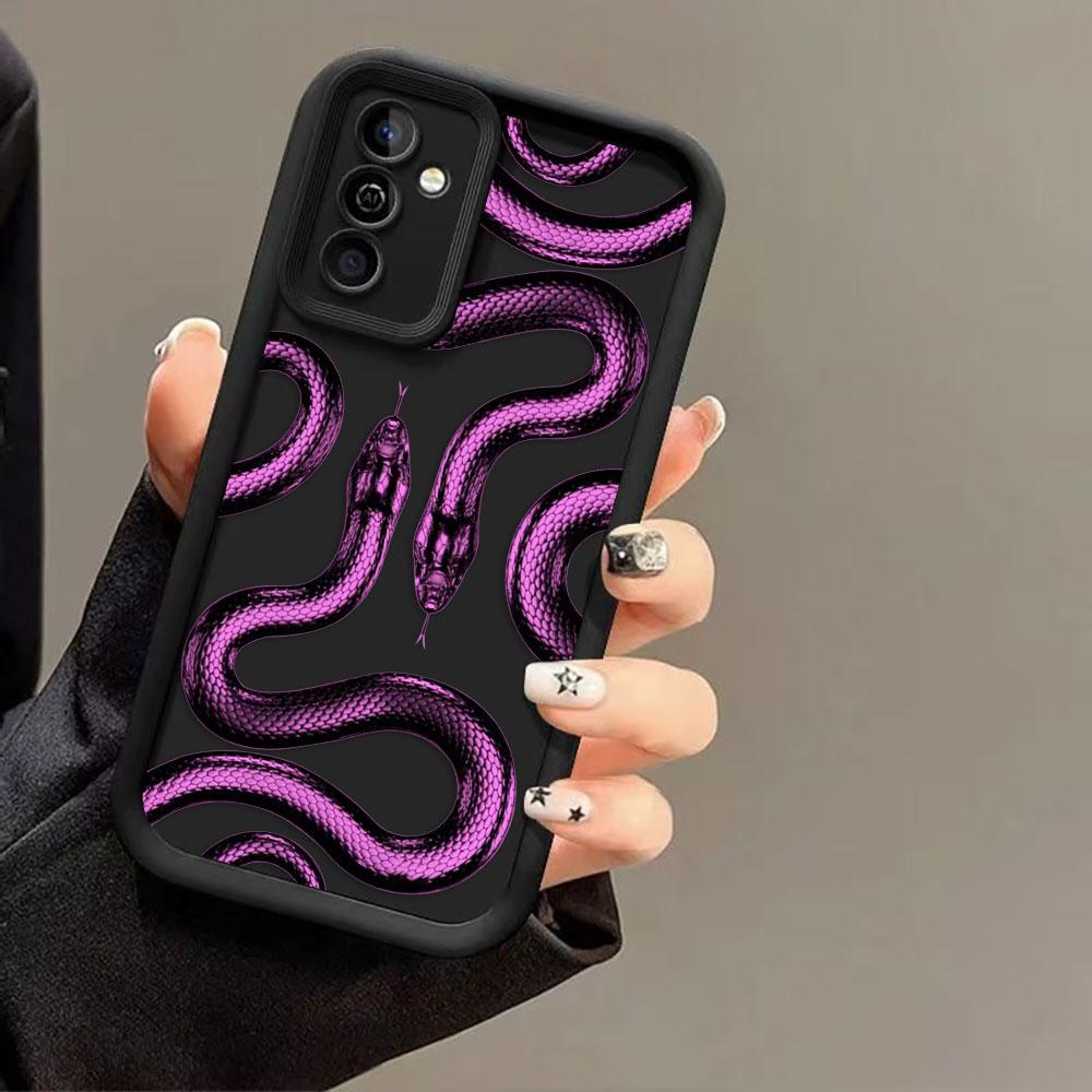 Gold Black Purple Snake Phone Case For Samsung Galaxy S26 S25 S24 S23 S22 S21 FE S20 ULTRA PLUS TPU Case Funda Shell Capa Cover