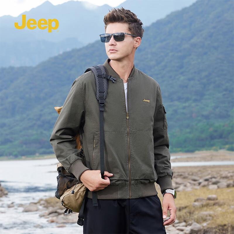 JEEP Men's Casual Workwear Baseball Jacket