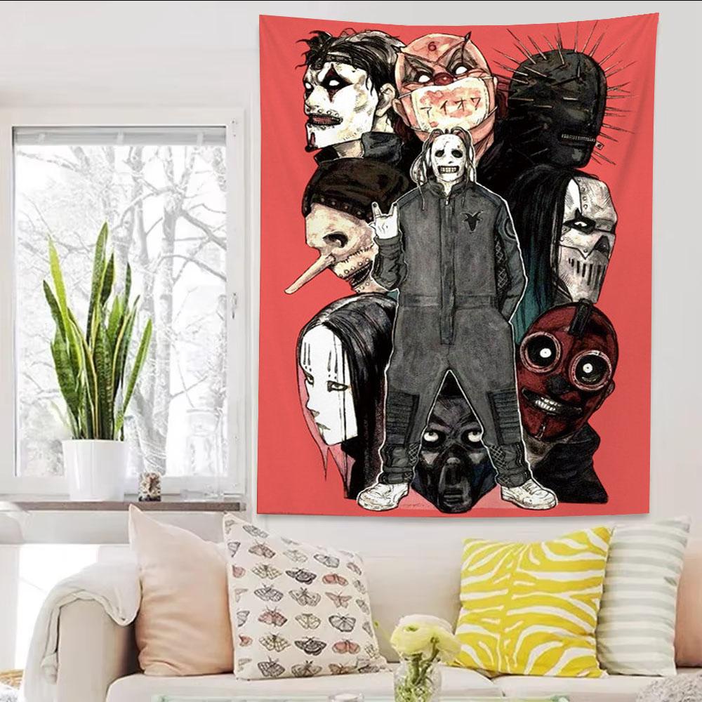 SSlipknot Original Printed Tapestry Heavy Metal Rock Fan Bar Bedroom Wall Aesthetic Background Cloth Decoration