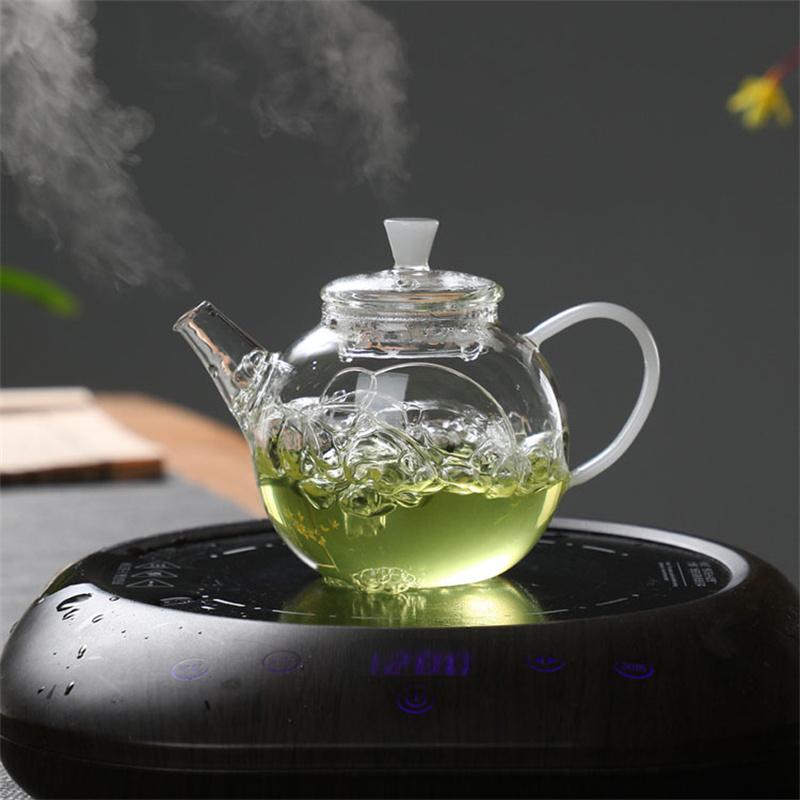 One Person Heat Resistant Glass Teapot 230ml Flower Puer Tea Maker Chinese Kung Fu Tea Pots With Filter Hole Teaware