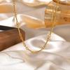 Minimalist Stainless Steel Twist Ring Interlocking Necklace for Women Gold Color Light Luxury Exquisite Necklaces Jewelry Gifts
