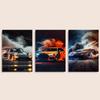 Cross-border Sports Car Sofa Wall Mural: Oil Canvas with Pine Wood Frame for Living Room or Bedroom