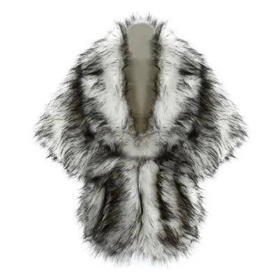 Shawl Elegant Faux Fur Shawl Warp Stole Evening Wedding Women
