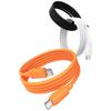 USAMS U98 60W 3A Silicone Fast Charging USB-C to USB-C Cable White