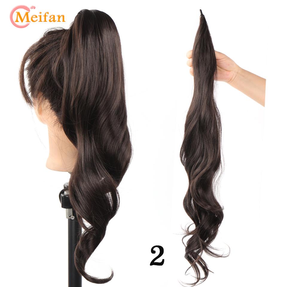 Syntetisk hestehale 32 tommer lang fleksibel sjal rundt hestehale hårforlengelser Blond Svart For kvinner Fake Tail Hairpiece Daglig bruk