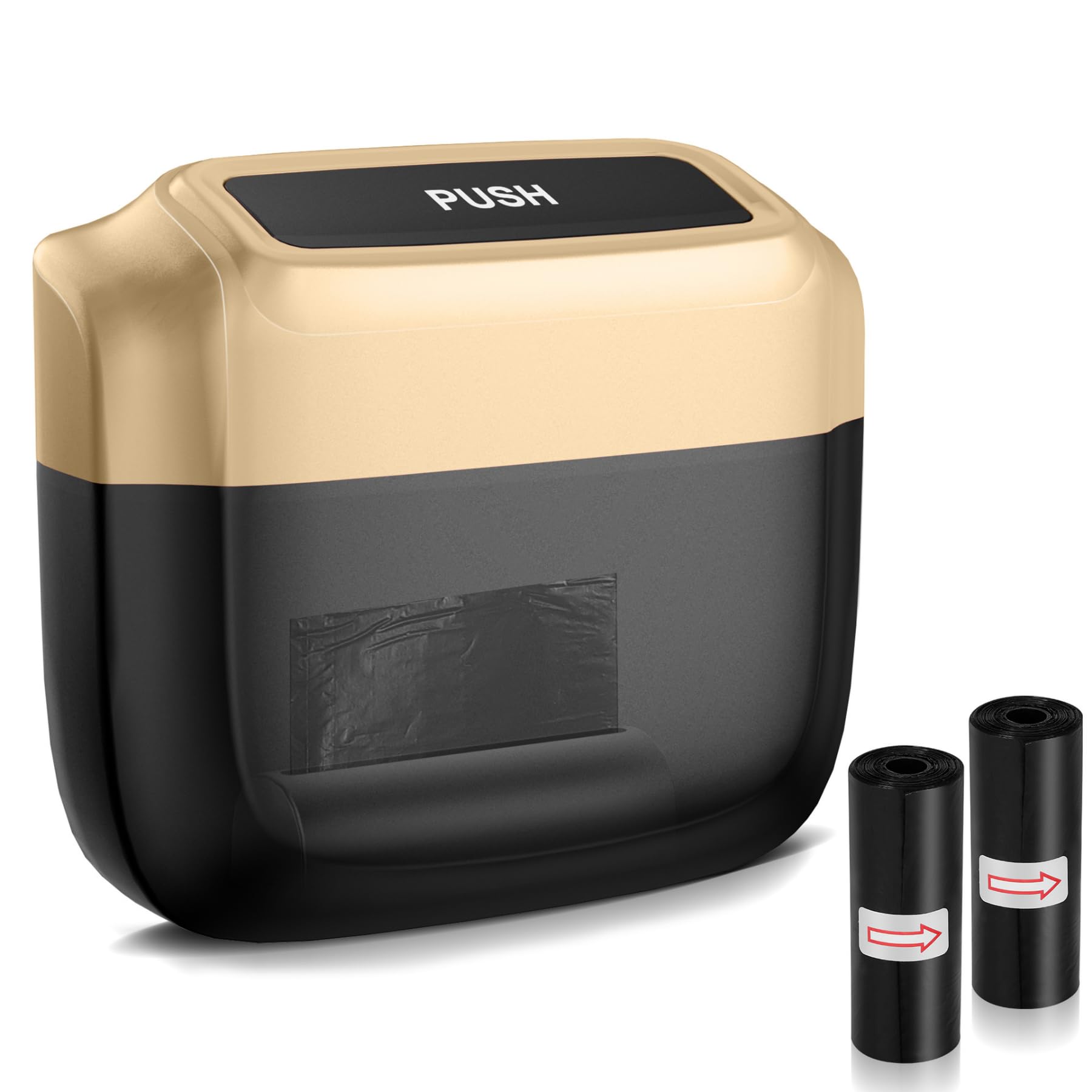 

Mellbo Car Trash Can, Car Trash Can, Hanging Storage Box, Accessory Container, with Lid, Multifunctional, Large Capacity, ABS Resin, 15.7cm x 14.