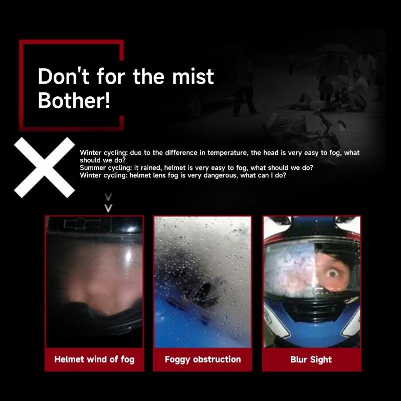 Universal Motorcycles Helmet Shield Anti Fog Film,Clear Visor Lens Insert Fog Resistant Waterproof Stickers Shield