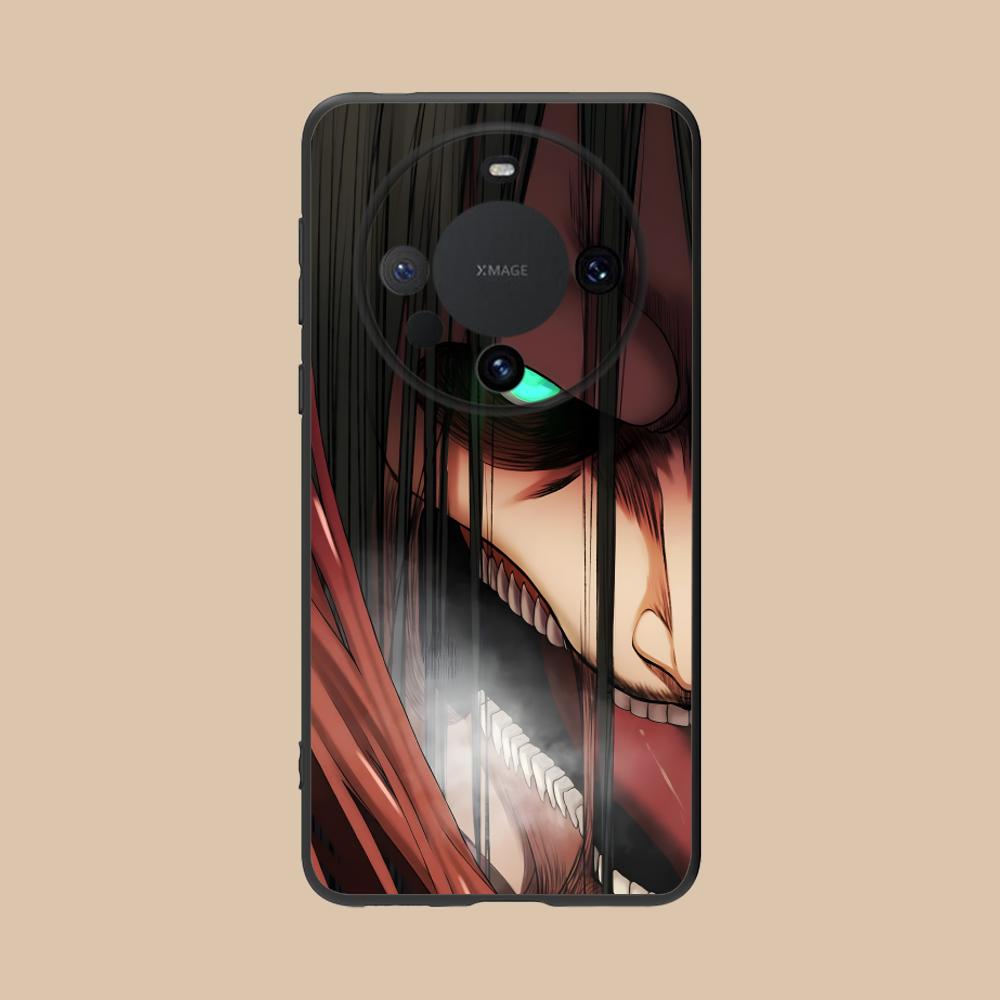 AOT Eren Yeager Matte TPU Mobile Phone Case for Huawei Mate 60 50 40 30 20 10 Pro Plus Lite E 5G Colorful Printing Cover