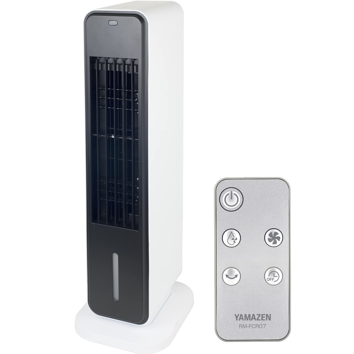 Ventola di raffreddamento con telecomando 3 livelli di flusso d'aria spegnimento facile acqua rimovibile acqua sinistra e destra automatico con bianco x grigio [Yamazen] controllo, regolazione,