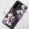 S25 Ultra Case Purple Peony Flower Cover For Samsung Galaxy S24 S22 Ultra S23 Plus S21 FE A54 A15 A35 A55 A16 A36 A56 5G Capa