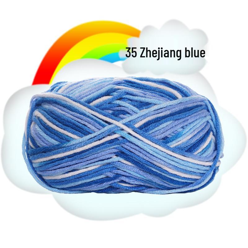 Gradient 5-Ply Medium Thick Baby Velvet Yarn for Crochet and Knitting