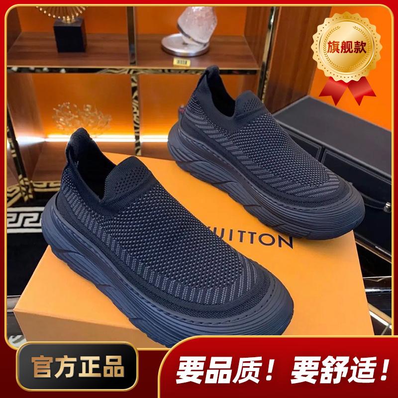 Summer breathable fly-woven mesh shoes sports and leisure new black cloth shoes 39