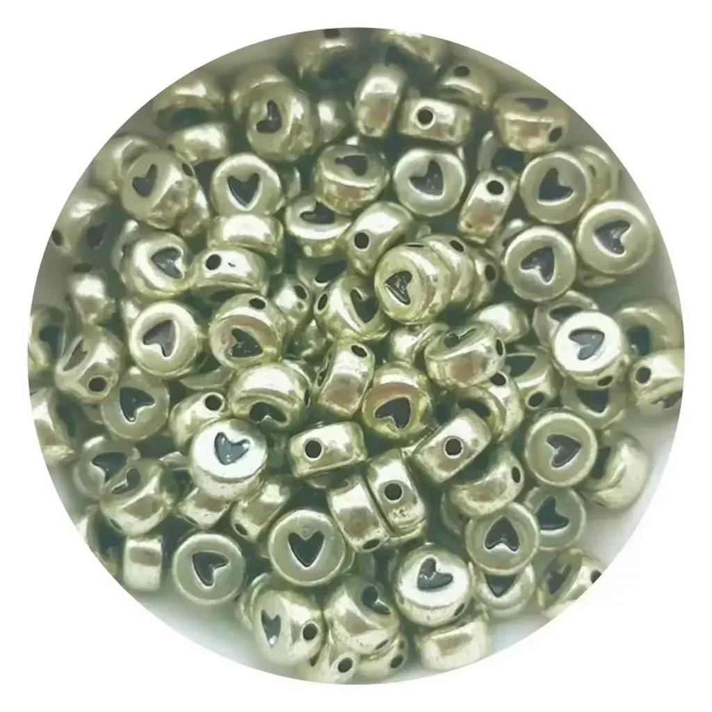 100-500PCS Love Heart Beads Acrylic Colorful Loose Spacer Beads for Jewelry Making DIY Handmade Bracelet Earrings Accessories