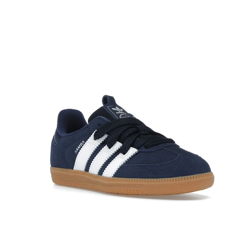 Adidas Samba OG Thick Stripes - Night Indigo Gum Women Sneakers Blue Cloud-White Core-Black ID0286