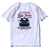 Roupa Masculina Verão Camiseta Hip Hop Fitness Carro Francês 5 Gt Turbo Potência Real Algodão Gola Redonda Camiseta