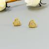 Stylish, Sweet, Exquisite, Simple And Compact Mini Full Of Diamonds, Love Stud Earrings, Versatile Earrings.