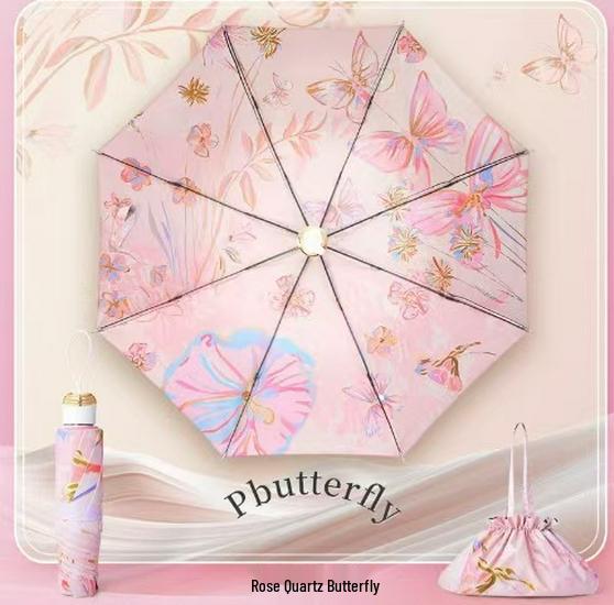 Wendbarer Doppelschichtiger Faltbarer Sonnen- & Regenschirm mit Hochwertigem UV-Schutz und Design im Nationalstil