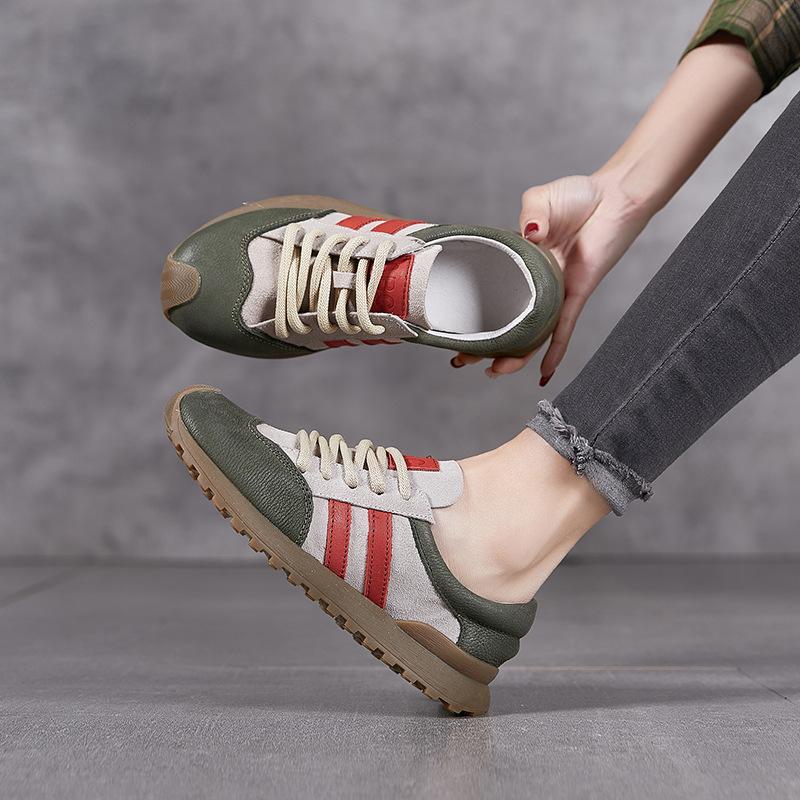 The Genuine Leather Retro Dad Shoes Are The Top Layer of Cowhide Sports Casual Shoes for Women