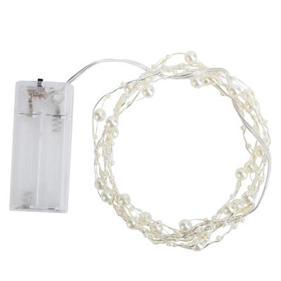 String LED Imitation Pearl Lights Wire Fairy Lights for FurnitureBedWindowStairs