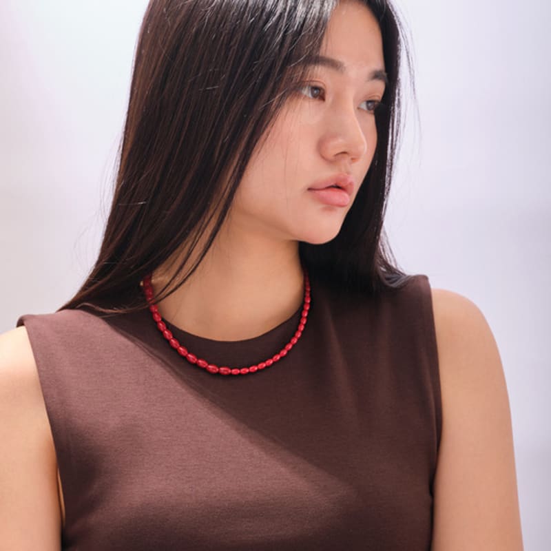 cotoit Red Berries beads Necklace