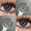 EYESHARE 1 Pair Natural Brown Contact Lenses for Eyes Gray Pupils 14.5mm Big Beauty Eyes Soft Lens Cosmetics