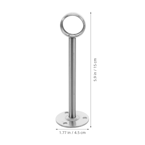 NOLITOY Stainless Steel Curtain Rod Brackets, Set of 2, Round Head Design, Durable, Fits 6-Inch Curtain Rods, Versatile, Wall-Mounted, Coordinates wit