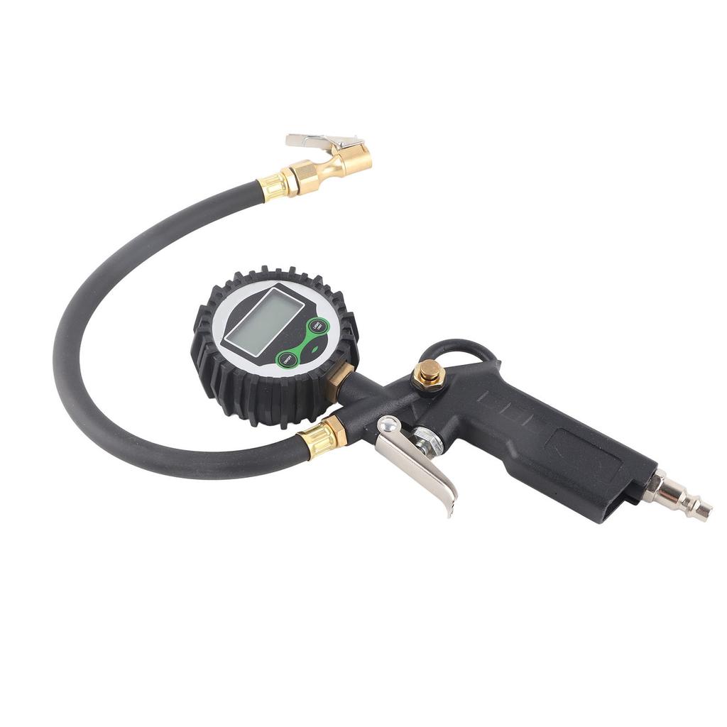 LCD Tire Inflator with Digital Pressure Gauge 1 4in NPT Quick Connector 200Psi Tire Inflator