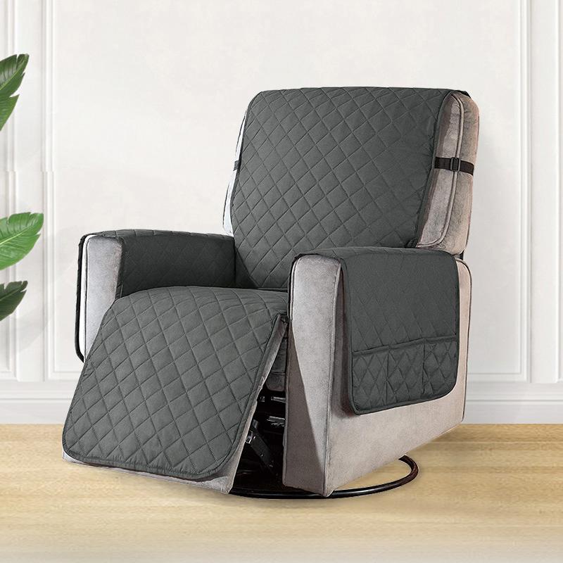 Recliner Chair Slipcover Mat Anti Slip Washable Pet Sofa Couch Protective Furniture Protector Side Pocket Armchair Throw Covers