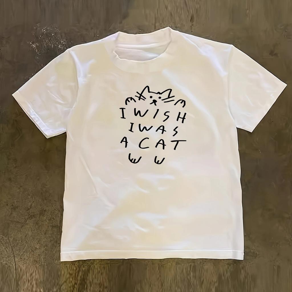 Y2K Womens Graphic Oversized Tshirt Fun Letter Print Short Sleeve Tshirt Casual Summer Top Machine Washable Casual Outfit