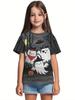 Girl Clothes Funny Pumpkin Graphic T-Shirt for Boys Girls Halloween Short Sleeve Tees 2-10Y Halloween Gift Party Kids Clothing
