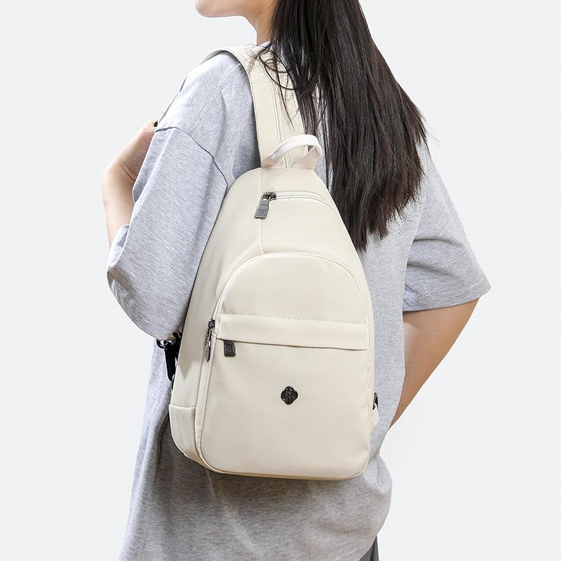 Solid Color Backpack Multi-functional Chest Bag Women's Shoulder Crossbody Bag