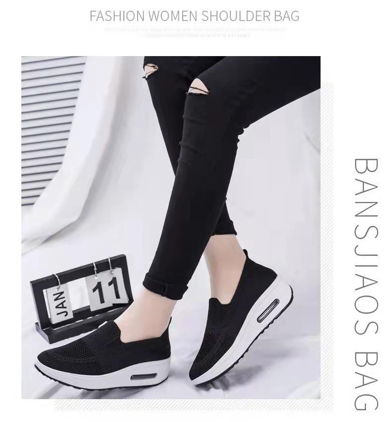 Sneakers da Donna 2025 con Suola Spessa, Ammortizzate ad Aria, in Rete, Slip-On per Aumento dell'Altezza