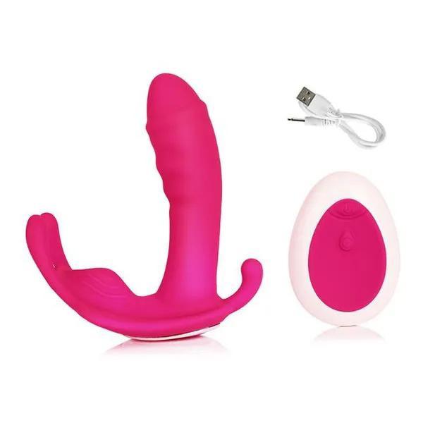 Wearable Butterfly Dildo Vibrator Female G-spot Stimulator Remote Control Vibrating Egg Masturbation Device Sex Toy