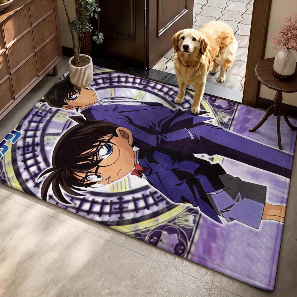 Detective Conan Anime Character Collection Theme Rug Thick Nonslip Carpet For Kids Bedroom Play Area Home Party Decor Great Holiday Gift