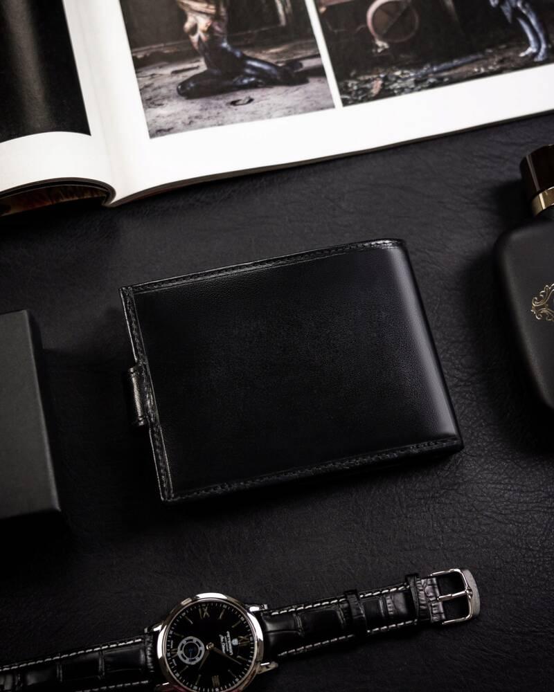 Large men's wallet made of natural leather - Rovicky