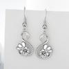 New S925 Silver Little Swan Earrings Women's Versatile Necklace Earrings Two-piece Set