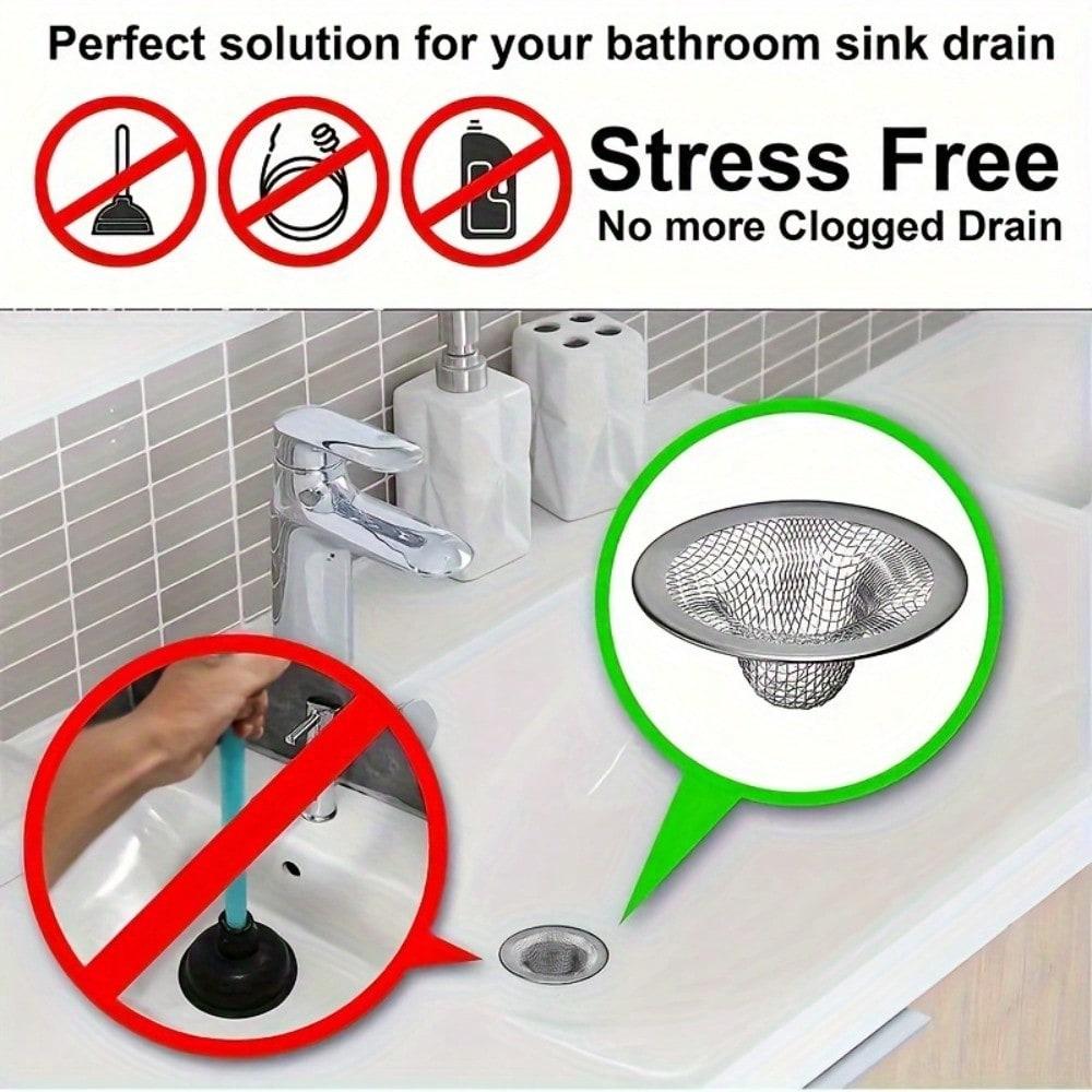 1 pcs Bathroom and Kitchen Sink Filters, Stainless Steel Mesh Sink Drain Filters, Hair Catchers for Bathroom Sinks, Sink Drain Filters