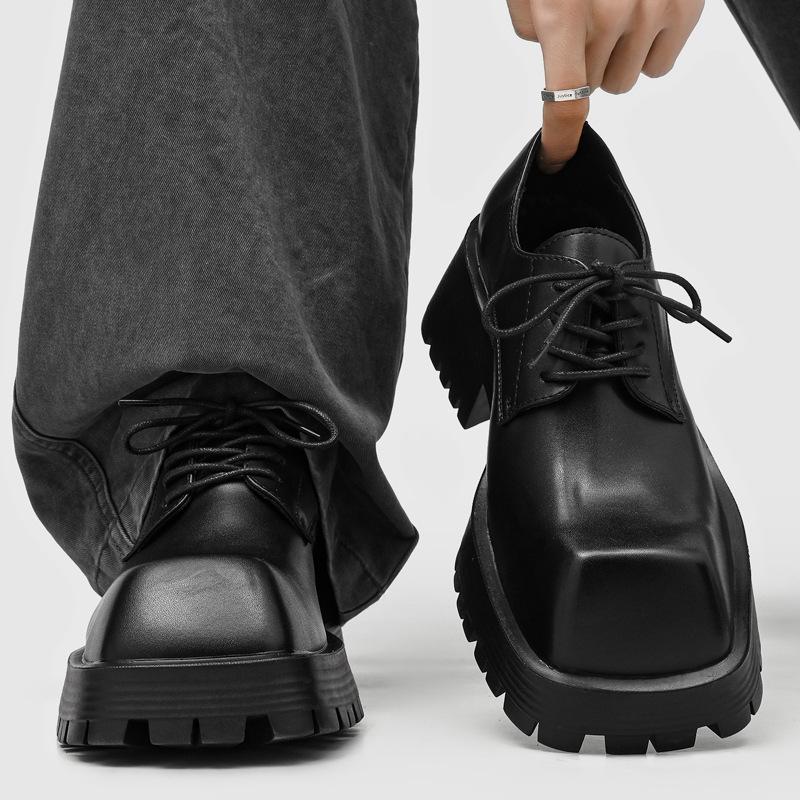 High Quality Men'S Sneakers And Casual Shoe British Big Head Derby Shoe Tooling Shoe Business Dress Shoes For Men Zapatos Hombre