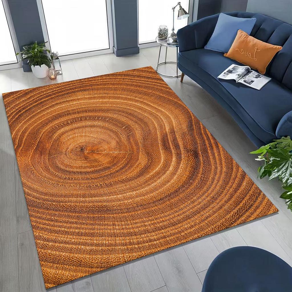 Rainbow Retro Wooden Board Black Brown Wood Grain Rug for Bedroom Living Room Sofa Home Doormat Decor,Large Non-slip Floor Mat