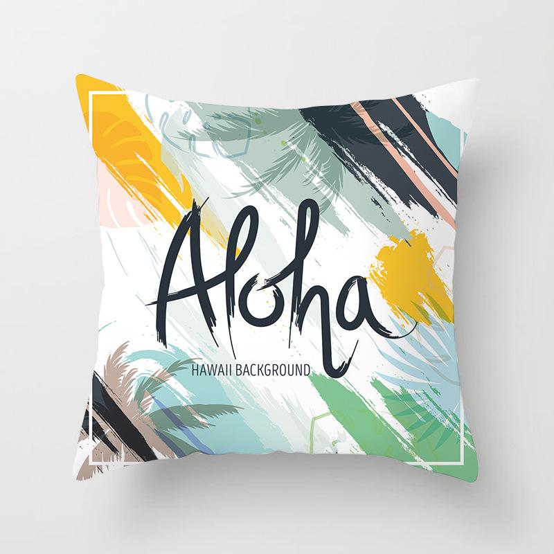 Ins Home Cartoon Plant Digital Printing Car Pillow Cushion