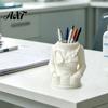 Large Capacity Pen Pot Doctor Nurse Shape Holder, 3D Print Resin Stationery Organizer, Office Supply Holder for Nurses with Weighted Base, Supplies