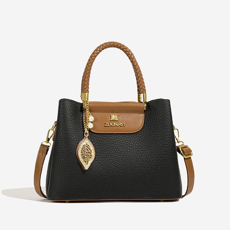 

Exquisite Women s Lychee Grain Large Capacity Crossbody Bag: Versatile Single Shoulder Handbag чёрный