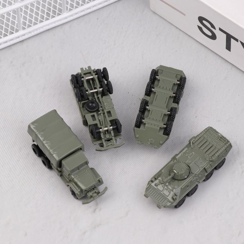 1/4Pcs Sand Table Model 4D Assembly 1/144 Russian Btr80 Armored Car American M35 Truck Children Puzzle Toy