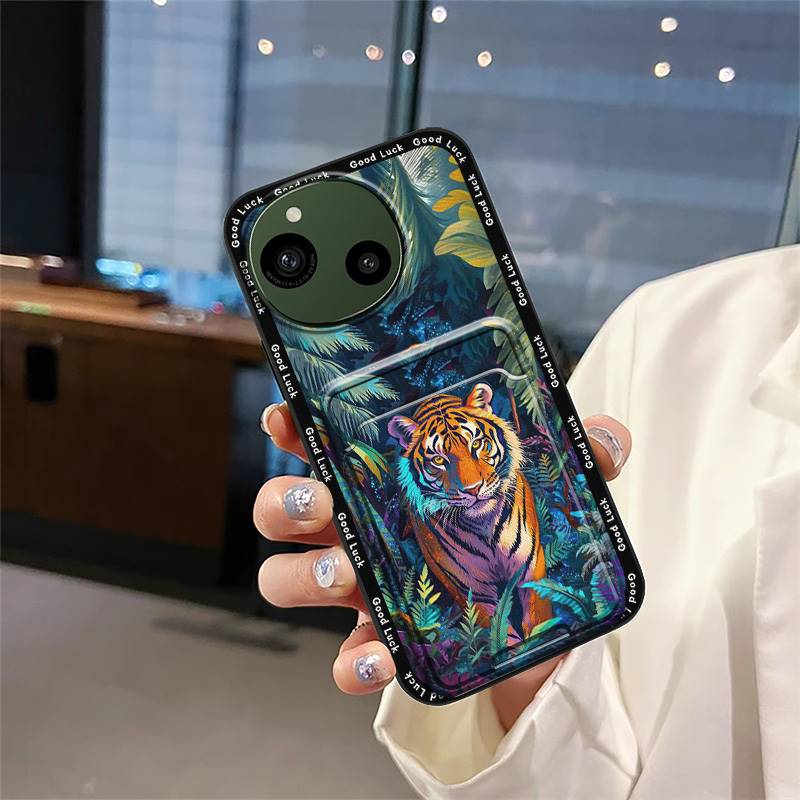 Shockproof Durable Phone Case For Sharp Aquos R9/SH-51E Cute Fashion Design Card Bag Full Wrap Anti-dust Soft Case Cover