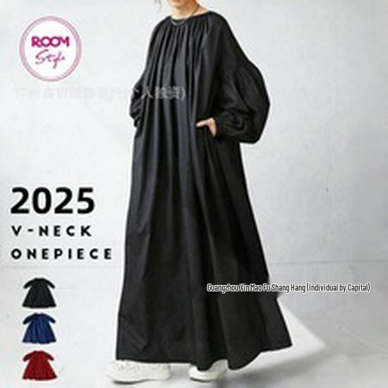 Cross2025 A/W Mid-Length High Neck Woolen Knit Dress Pullover for Women