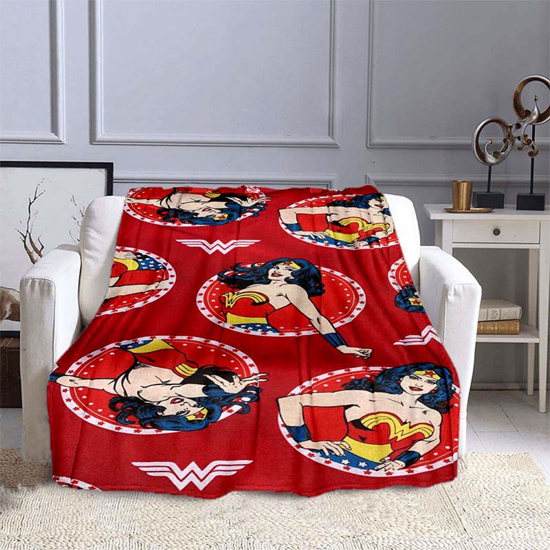 The New Wonder Woman Print Blanket Is a Warm and Comfortable Flannel Blanket, Suitable for Bedrooms, Sofas, Beds, Chairs, Picnic