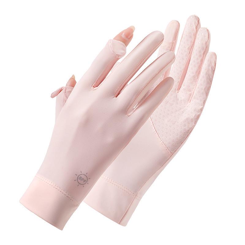 Women's UV Protection Ice Silk Touchscreen Gloves for Outdoor Cycling and Driving - Non-slip, Lightweight, Summer Wear