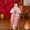 Girls' Velvet Lined New Chinese Style Hanfu & Tang Suit Set