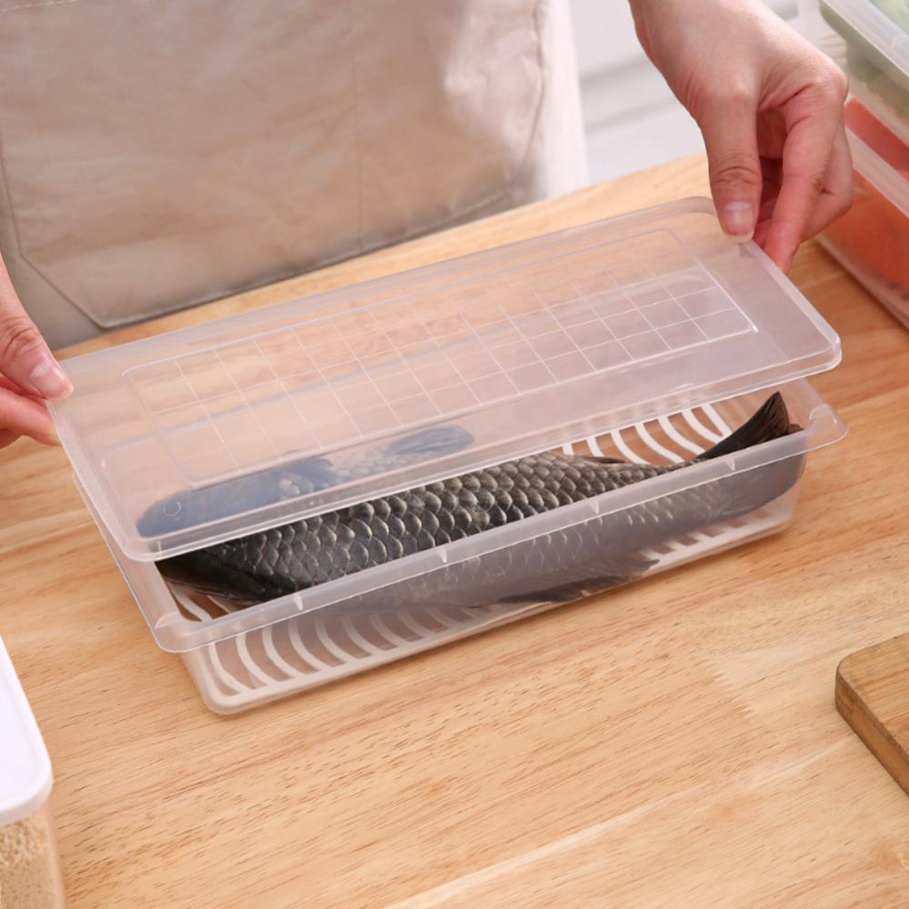 Frukt Grönsaks Avlopp Crisper Organizer Tomat Vitlök Lök Citron Förvarare Återanvändbar Förtjockad Plast Köksaccessoarer Transparent
