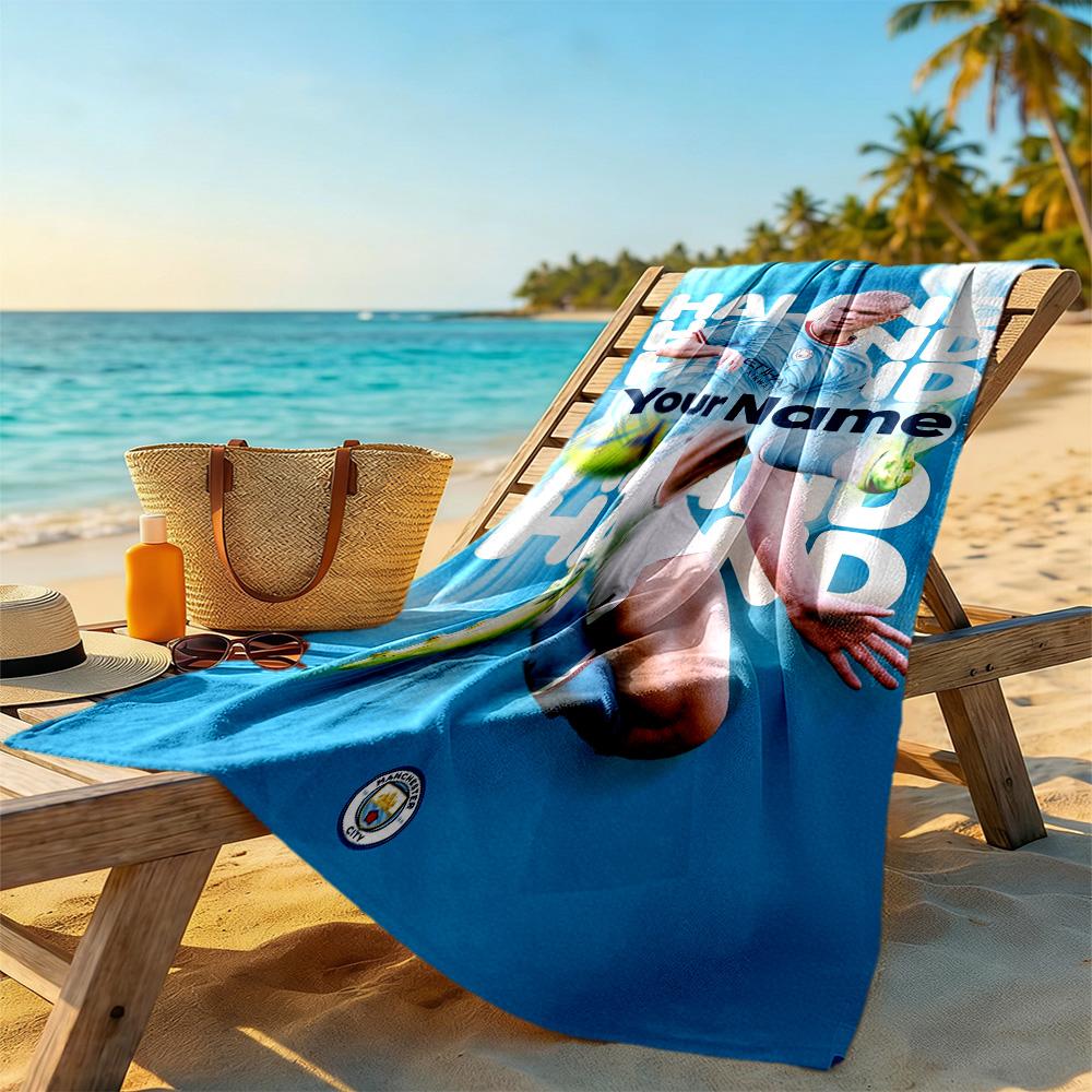 Haaland Customized Name Beach Towel Quick-Dry Soft Microfiber Suitable for Sports Travel Swimming Yoga Bathroom Beach And Pool
